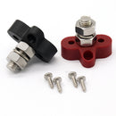 Red + Black Stainless Steel Insulated Terminal Block Heavy Duty 3/8" Stud
