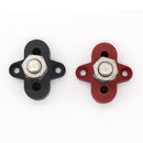 Red + Black Stainless Steel Insulated Terminal Block Heavy Duty 3/8" Stud