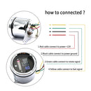 2 In 1 Motorcycle Retro LED Instruments Part Tachometer Fuel Level Gauge