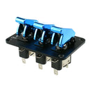 12V Universal Racing Car 3 LED Rockers Switch Panel Flip-up Ignition Toggle