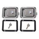 2pcs Paddle Lock Stainless Steel Flush Lock Recessed Mount Latch Door Lock