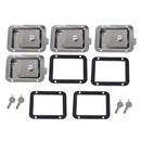 4pcs Stainless Steel Tool Box Caravans Entry Dead Bolt Lock Latch&Key&Gasket