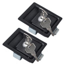 RV Camper Trailer Entrance Door Lock Latch Handle Stainless Steel x2