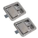 2pcs Marine Yacht RV Stainless Steel Paddle Latch & Key for Tool Box Door