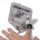 T-Handle Tool Box Lock Marine RV Door Latch with Gaskets & 4 Keys Stainless Steel Polished