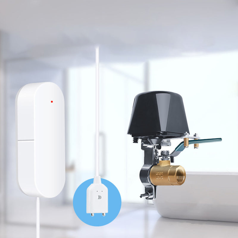 DYGSM WiFi Valve Manipulator Water Valve Controller Smart Water Leakage Alarm TUYA Smart App Support Alexa Google Home Device