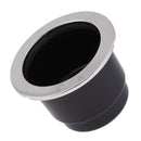 Plastic Cup Drink Holder W/ Stainless Steel Trim For Marine Boat Rv Camper