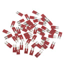 Red DIN Rail Terminal Block Press-Fit Jumper for DK2.5N Two Poles, 50 Pieces High Quality
