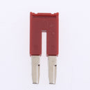 Red DIN Rail Terminal Block Press-Fit Jumper for DK2.5N Two Poles, 50 Pieces High Quality