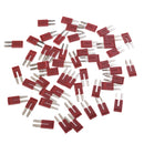 Red DIN Rail Terminal Block Press-Fit Jumper for DK2.5N Two Poles, 50 Pieces High Quality