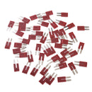 Red DIN Rail Terminal Block Press-Fit Jumper for DK2.5N Two Poles, 50 Pieces High Quality