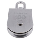 100mm Single Sheave Pulley Block with Swivel Eye 304 Stainless Steel