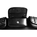 Universal Fitting 3 Pouch Pocket Windshield Bag for Harley Motorcycle Black