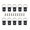 Marine 10 PCS Canoe Kayak Boat D-Ring Safety Deck Loop Mounting Tie Down Kit