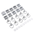 10 Sets Motorcycle Metal Quick Release Fairing Fastener D Ring 17mm Road Race or Trackday