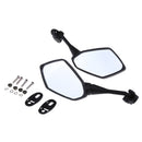 2Pcs Black Universal Rearview Side Mirrors for Motorbike Street Sport Bike Scooters