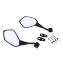 2Pcs Black Universal Rearview Side Mirrors for Motorbike Street Sport Bike Scooters