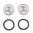 2 Set 18mm Motorbike Sight Len Mirror Seal Gaskets Fits for Brake Master Cylinder Reservoir