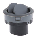 Grey RV Marine Yacht Round Air Vent Outlet Grill Ventilation 70x42mm