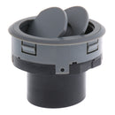 Grey RV Marine Yacht Round Air Vent Outlet Grill Ventilation 70x42mm
