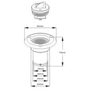 Boat Marine Plastic Deck Water Filler 38mm Socket For RV Camper Caravans