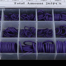 265 pcs Purple Rubber HNBR O-ring Assortment Kit automotive for Insulation Gasket Washer Seals faucet shower head/Car Vehicle Replacement