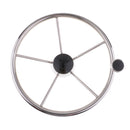 Boat Stainless Steel Steering Wheel 5 Spoke 13-1/2" for 3/4" Tapered Shaft