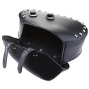 Left Motorcycle Leather Saddle Bags Side Storage Tool Bag Black Fit Harley