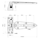 Chrome Reversible Heavy Duty Double Knuckle Hinge for Walk-In Freezer/Cooler/Refrigerator SK2-1460