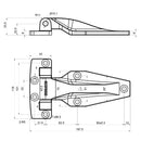 Walk in Cooler Flush Door Hinge Tee Hinges Heavy Duty Strap T Hinge Door Gate Shed