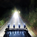2pcs 7'' 100W Driving Lights HID Xenon 12V Trucks SUV Spot Work Light Red