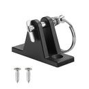 Black Nylon Deck Hinge with Quick Release Pin Ring for Boat Bimini Top Fitting