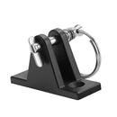 Black Nylon Deck Hinge with Quick Release Pin Ring for Boat Bimini Top Fitting