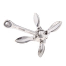 Polished Stainless Steel Folding Grapnel Anchor 1.5 Lb / 0.7 Kg Boat Marine