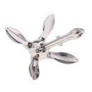 Polished Stainless Steel Folding Grapnel Anchor 1.5 Lb / 0.7 Kg Boat Marine