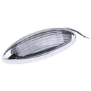 Silver Oval Dome Ceiling Light Roof LED 12V Interior Camper RV Boat Trailer