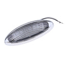 Silver Oval Dome Ceiling Light Roof LED 12V Interior Camper RV Boat Trailer