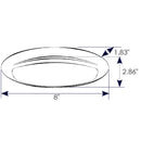 Silver Oval Dome Ceiling Light Roof LED 12V Interior Camper RV Boat Trailer