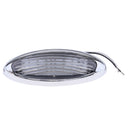Silver Oval Dome Ceiling Light Roof LED 12V Interior Camper RV Boat Trailer