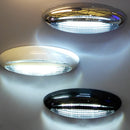 Silver Oval Dome Ceiling Light Roof LED 12V Interior Camper RV Boat Trailer