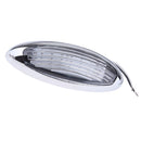 Silver Oval Dome Ceiling Light Roof LED 12V Interior Camper RV Boat Trailer