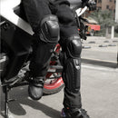 Black Heavy Duty Protection Knee Shin Pads Armour Guard Motorcycle Ski Gear