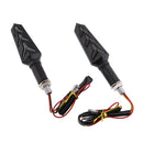 Pair Universal Motorcycle LED Amber Turn Signal Light Indicator Blinker Lamp