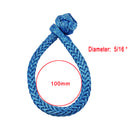 8mmx100mm Soft Shackles for ATVs UTVs Parts ATV Winch Shackle Synthetic Blue