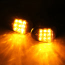 Pair Motorbike Universal LED Turn Signal Indicators Amber Lamp for Dukadi Harley BMW Honda