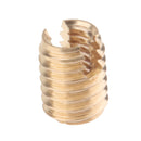 M5 x 13mm Slotted Self Tapping Threaded Inserts for Plastic,Wood and Alloy
