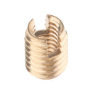 M5 x 13mm Slotted Self Tapping Threaded Inserts for Plastic,Wood and Alloy
