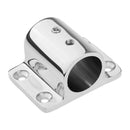 Marine Boat Stainless Steel Rectangle Base Hand Rail Fitting 25mm/1" Pipe