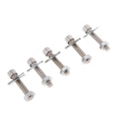 5Pcs Stainless Steel M6 Hex Socket Cap Head Screw Bolts Nuts & Washers
