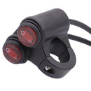 12V 16A Motorcycle 7/8" 22mm Handlebar Grip Light Switch Aluminum Waterproof